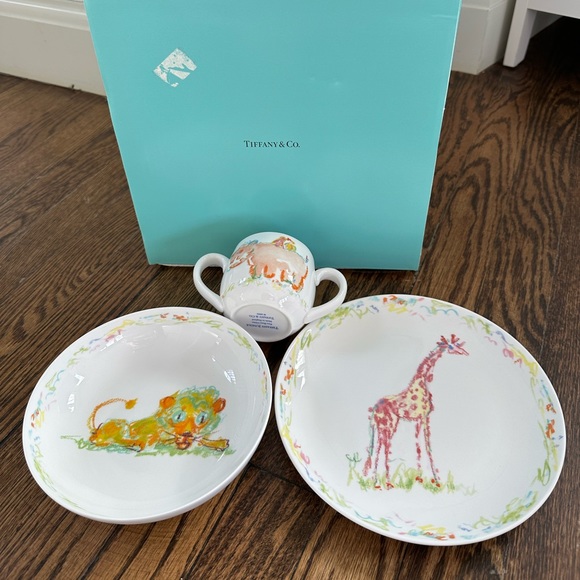 Tiffany & Co. Baby China set of 3, Tiffany Jungle - Picture 2 of 9